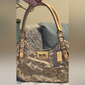 Coach Madison Op Art Sateen Maggie Shoulder Bag